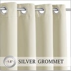 Waterproof Outdoor Patio Curtains with Eyelets, 2 Panels