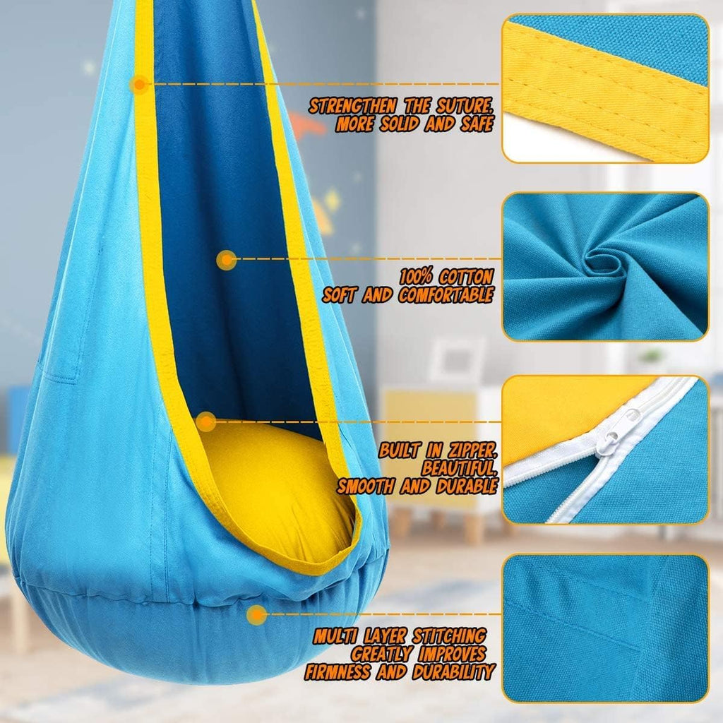 Cotton Hanging Chair Swing Seat for Indoor and Outdoor Use