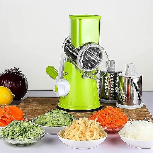 Vegetable Slicer with Interchangeable Stainless Steel Blades