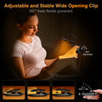 Rechargeable Clip-On Reading Light, 19 LEDs, USB-C