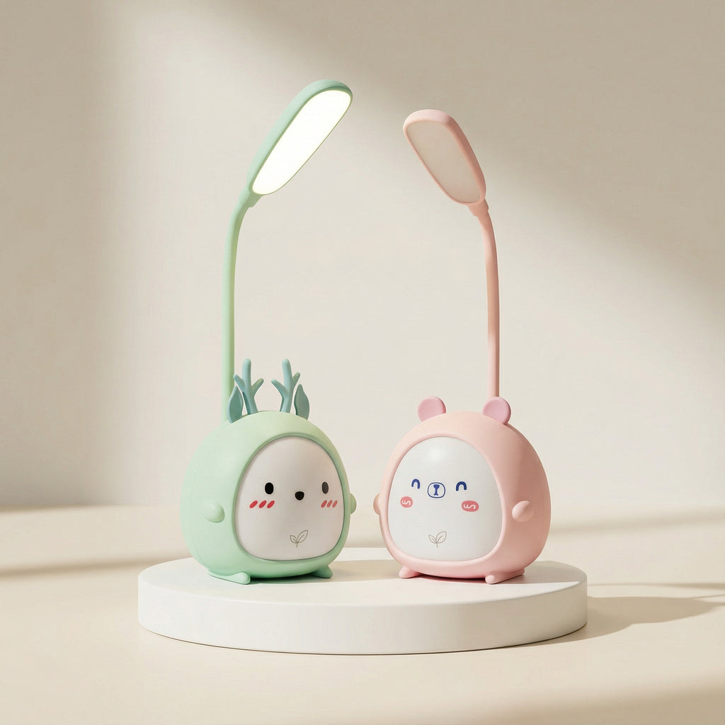 Rechargeable Kids LED Desk Lamp with Flexible Arm and Deer Motif