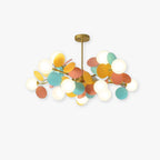 Glass Petal Flower Chandelier with Multiple Lights, G9 LED