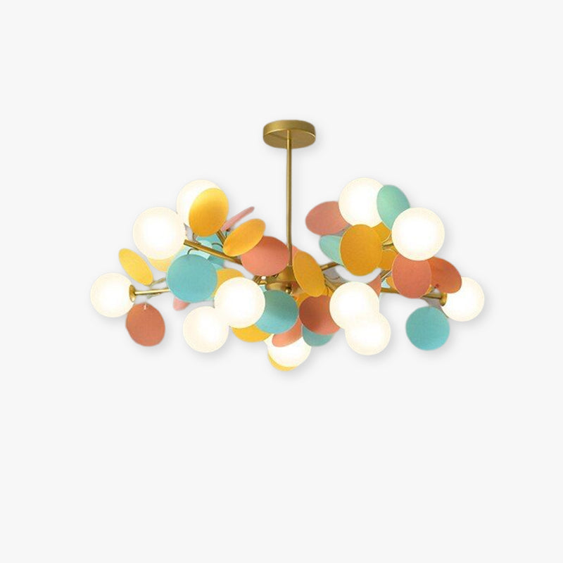 Glass Petal Flower Chandelier with Multiple Lights, G9 LED