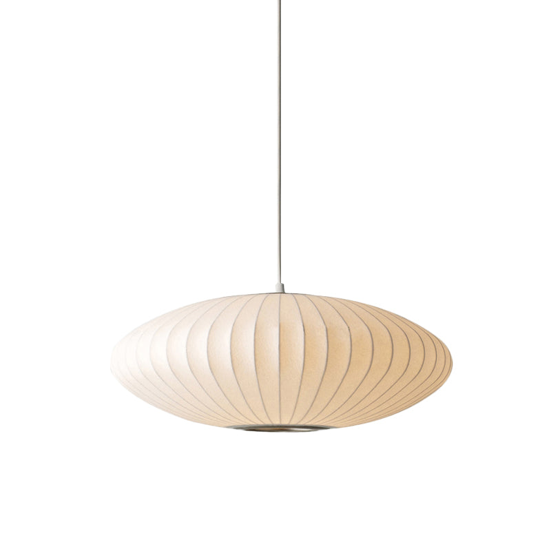 White Fabric Dish Pendant Light in 40, 50 or 60 cm, E27