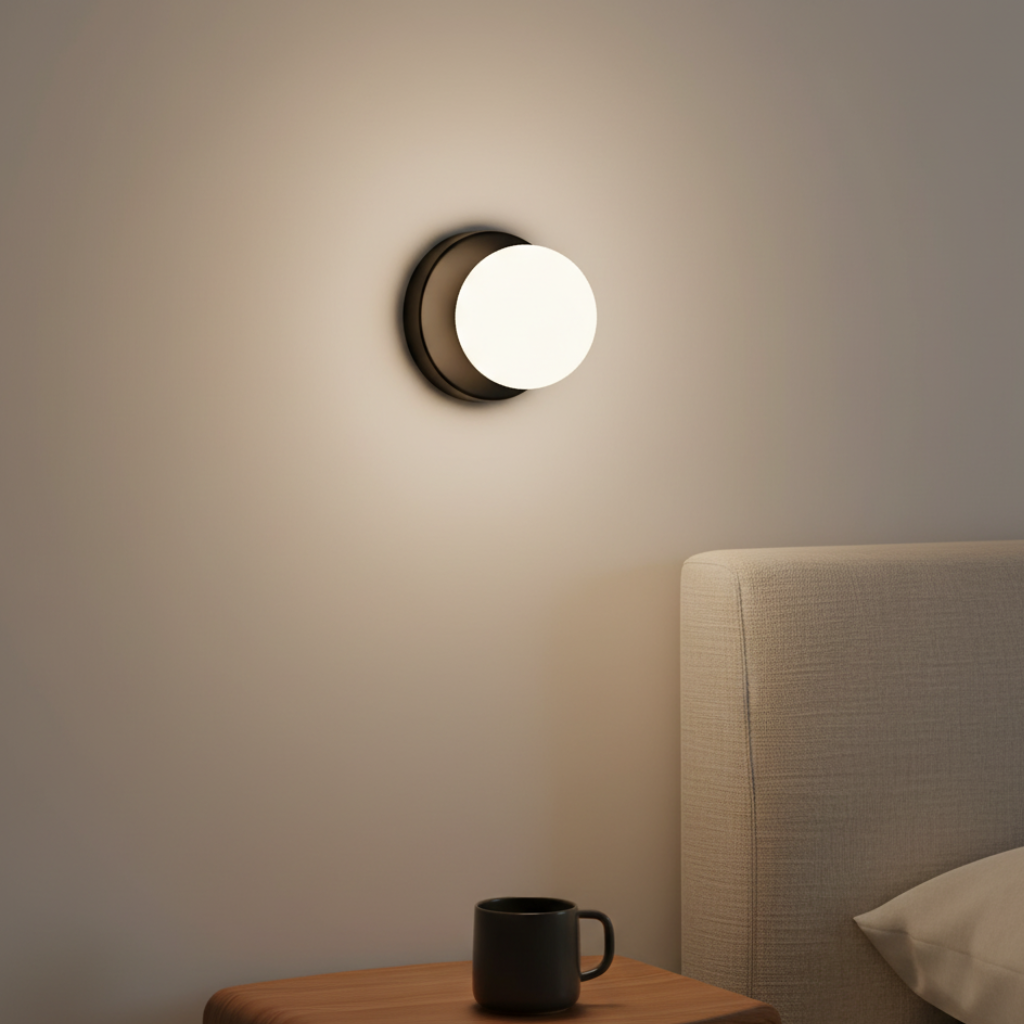 Frosted Glass Globe Wall or Ceiling Light, 12cm, G9 LED Included