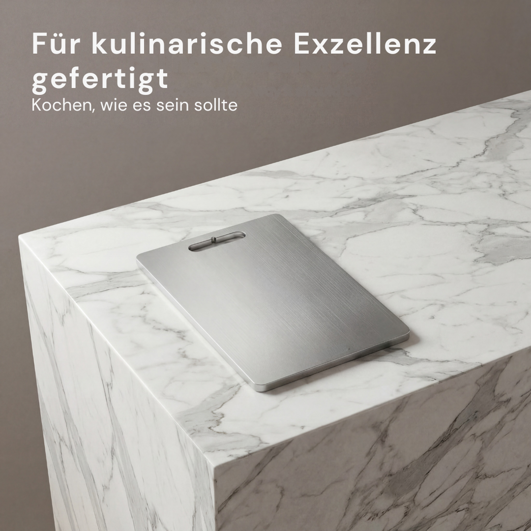 Titanium-Finish Chopping Board with Smooth Surface, 34 x 23cm