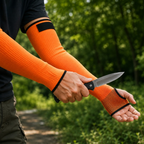 Cut-Resistant Work Arm Sleeves, 40 cm, Hook and Loop