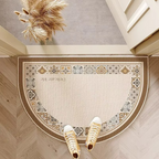 Half-Round Striped Doormat, Non-Slip, Two Sizes