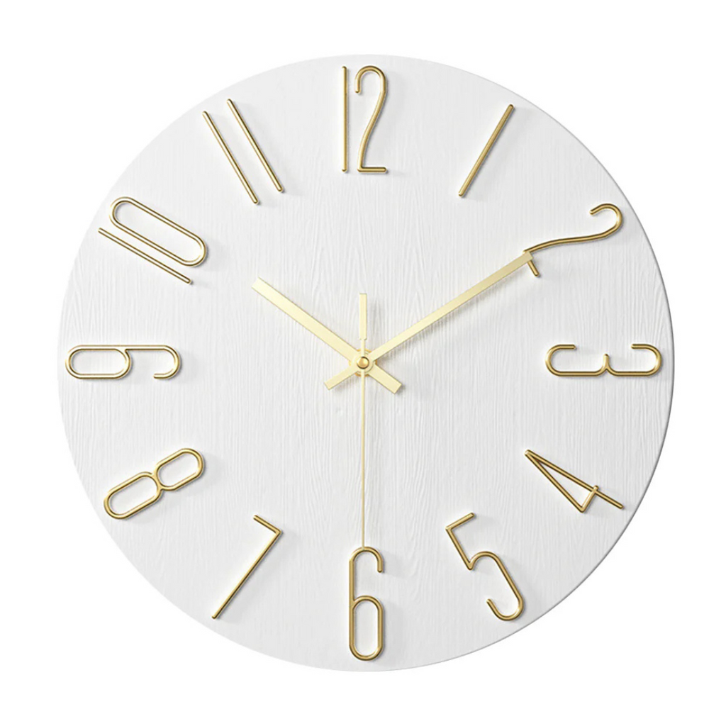Silent 30cm Wall Clock, Modern Minimalist Quartz Design