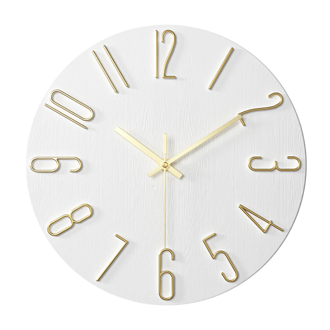 Silent 30cm Wall Clock, Modern Minimalist Quartz Design