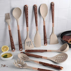 10-Piece Silicone Cooking Utensil Set, Heat Resistant Handles