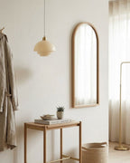 Opal White Glass Pendant Light with Brushed Brass, E27