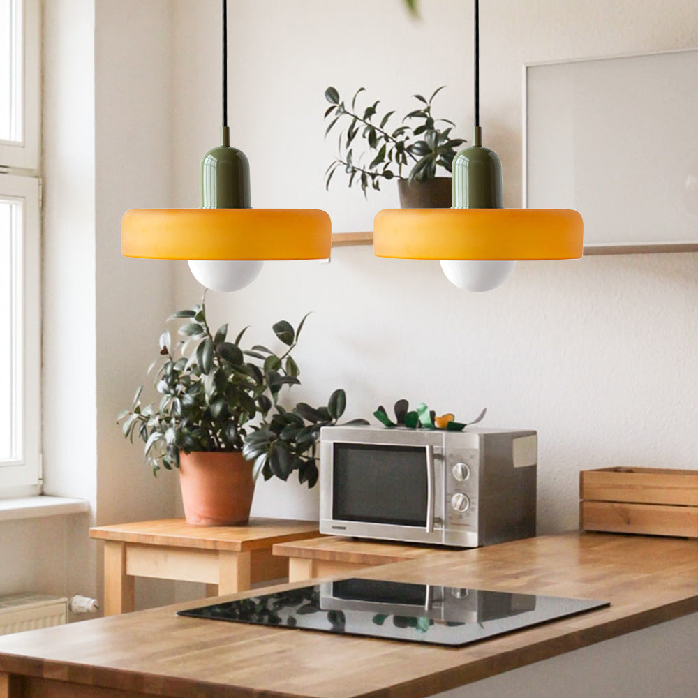 Double Glass Pendant Light 35 cm with G9 Fitting, Modern