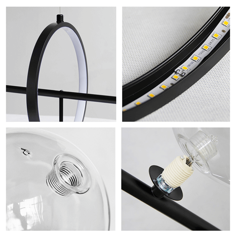Linear Glass Globe Pendant Light, 7 or 10 Lights, G9 LEDs