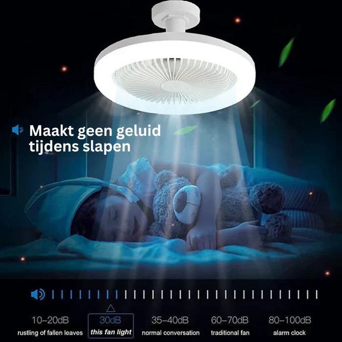Ceiling Fan with LED Light, E27 Fit, Remote Control, 2100lm
