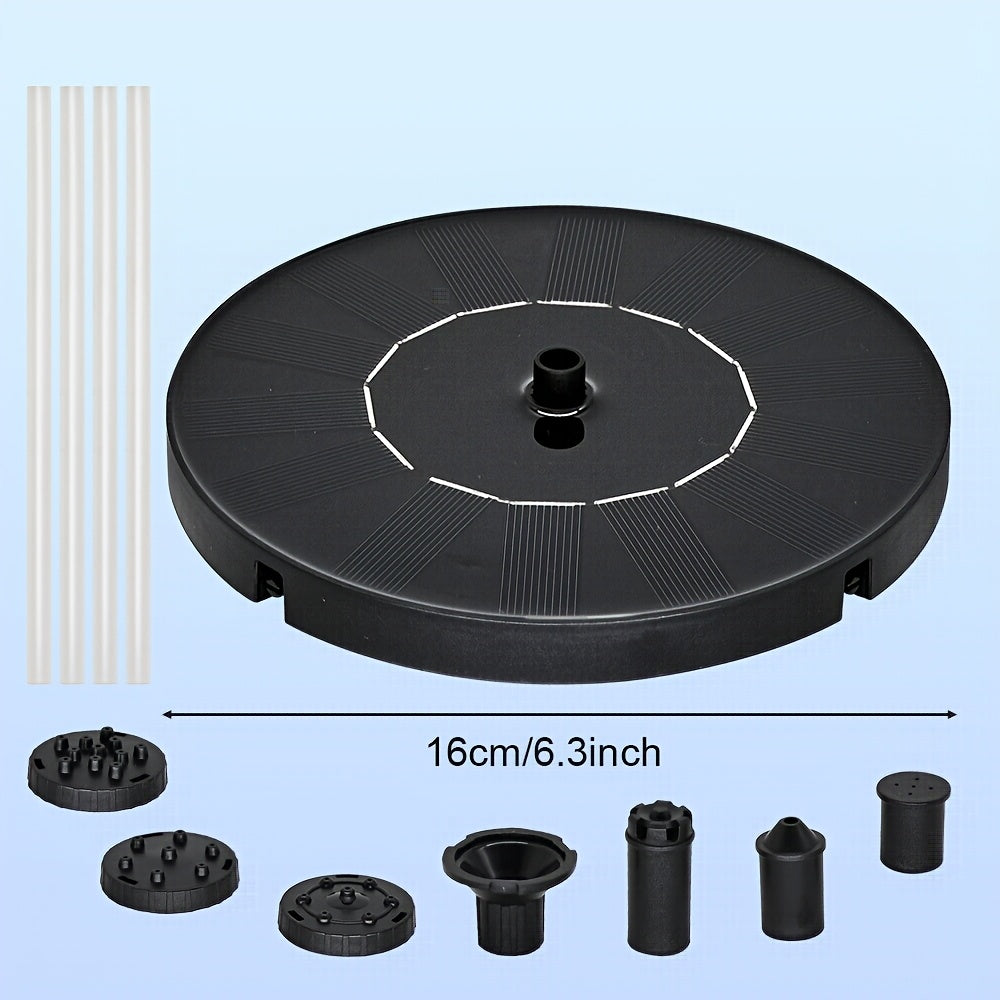 Floating Solar Garden Fountain with 6 Spray Nozzles