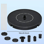 Floating Solar Garden Fountain with 6 Spray Nozzles