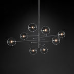 Glass Globe Chandelier with 6 or 8 Lights, G4 LEDs Included