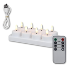 Rechargeable LED Candles with Remote and Timer, Flickering