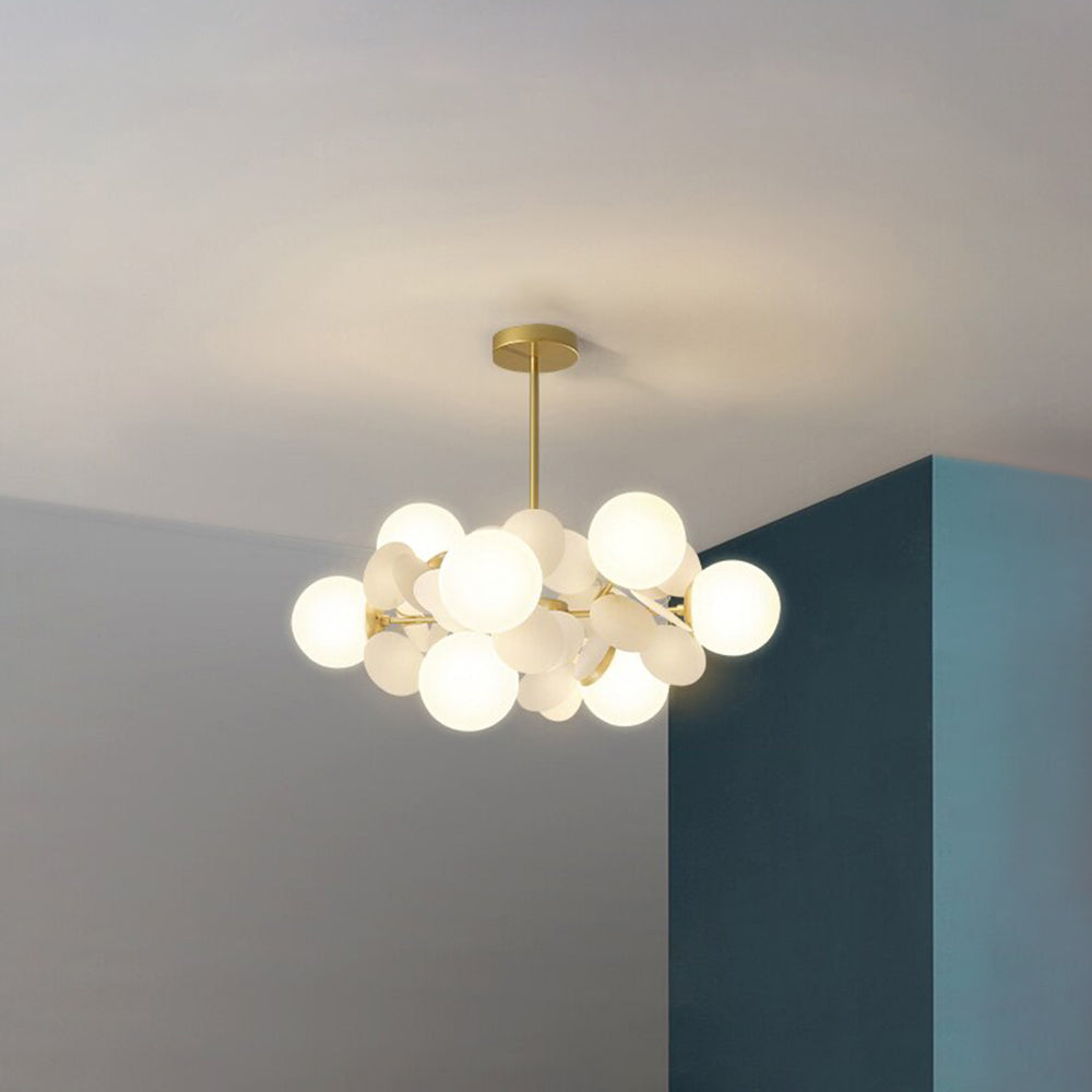 Glass Petal Flower Chandelier with Multiple Lights, G9 LED