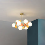 Glass and Acrylic Chandelier with G9 LEDs, 3 Colour Settings
