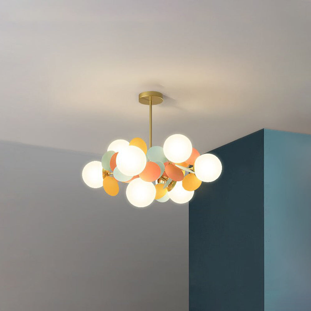 Glass and Acrylic Chandelier with G9 LEDs, 3 Colour Settings