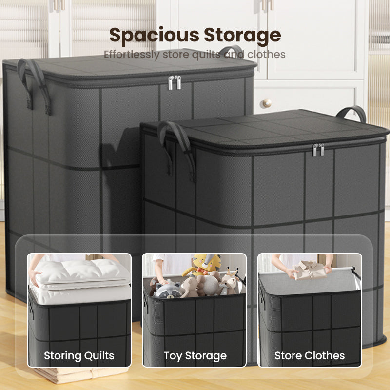 Duvet and Bedding Storage Bag in Charcoal, Double Zip, Three Sizes