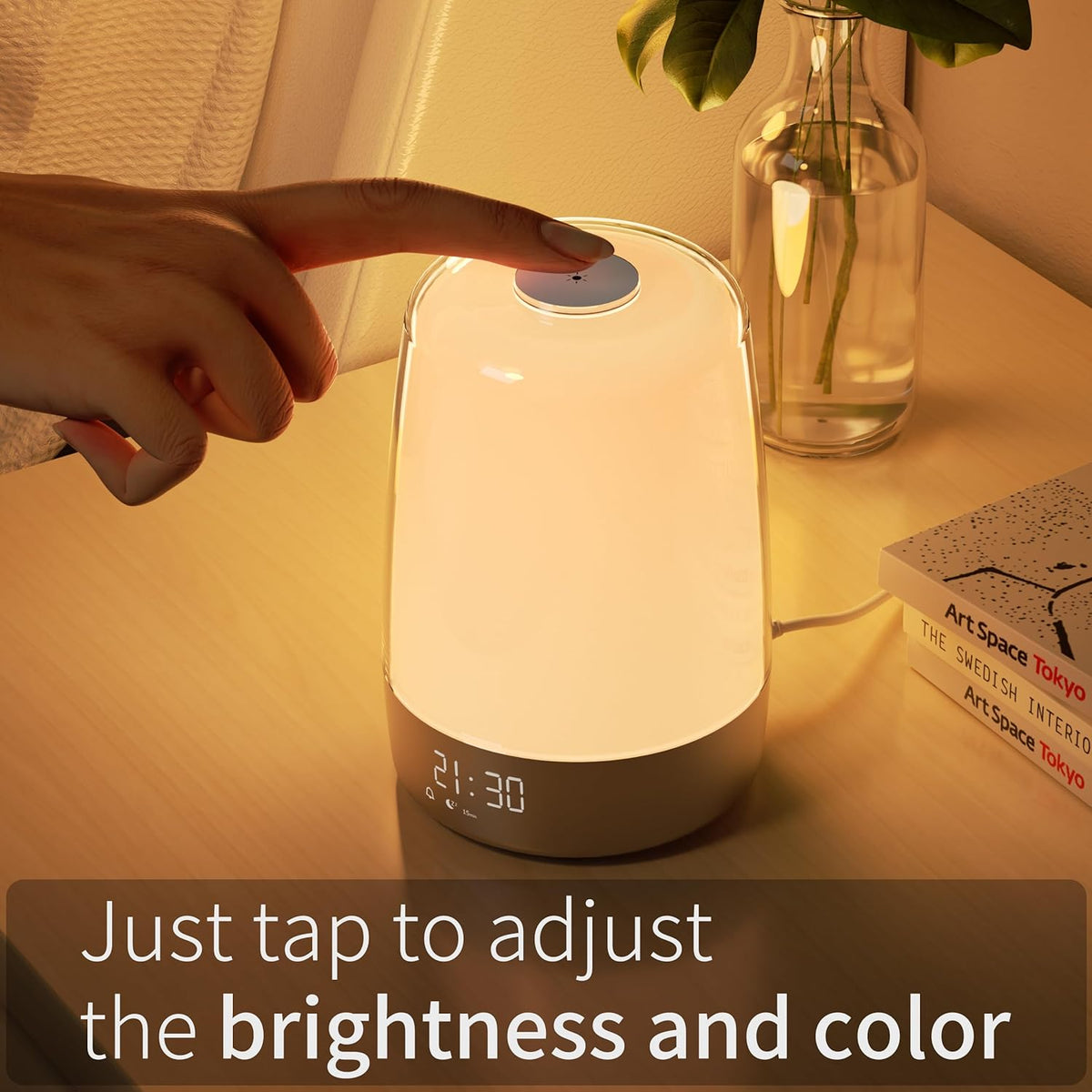 Sunrise Wake-Up Light Alarm Clock with Nature Sounds, USB-C