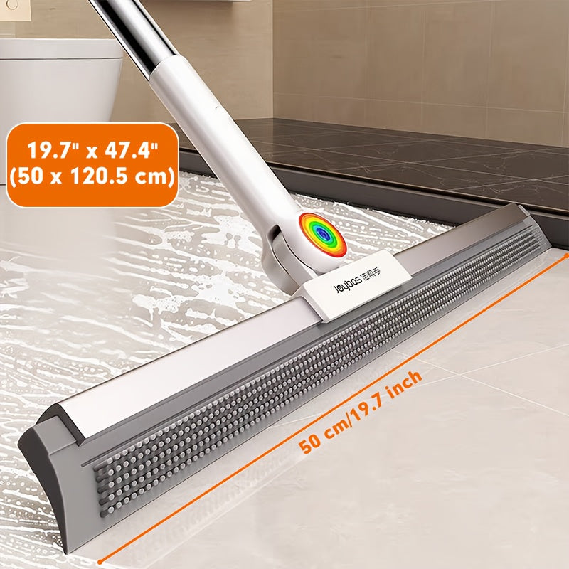 Floor Squeegee with Rubber Blade and TPE Brushes, 30 or 50 cm