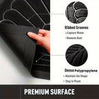 Half Round Rubber Doormat, Non-Slip for Indoors and Outdoors