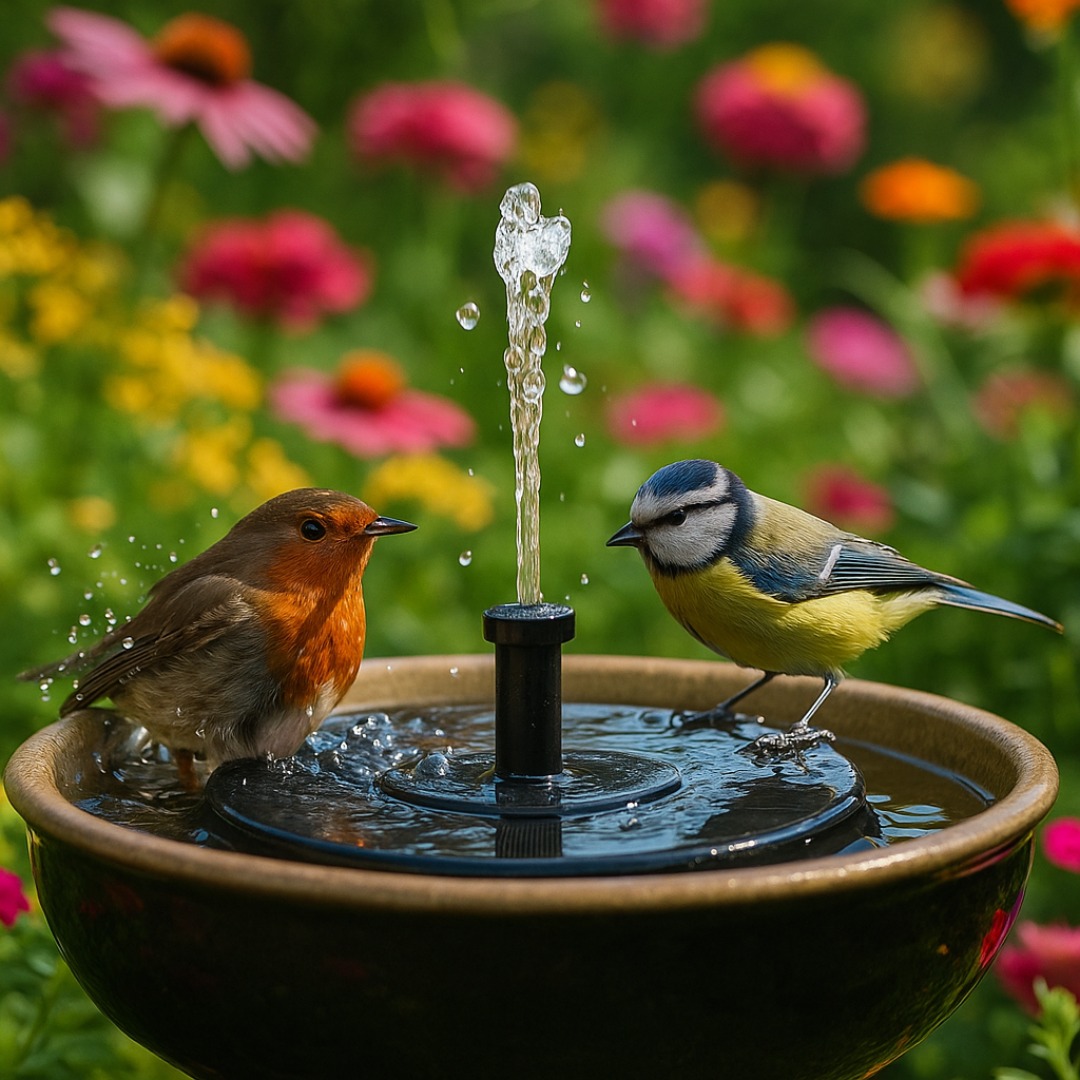 Floating Solar Fountain Pump for Ponds and Bird Baths, IP65
