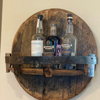 Wall-Mounted Bottle Rack, Wood-Effect Resin, Holds 7 Bottles