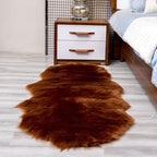 Long Pile Faux Fur Rug with Non-Slip Backing, Five Sizes