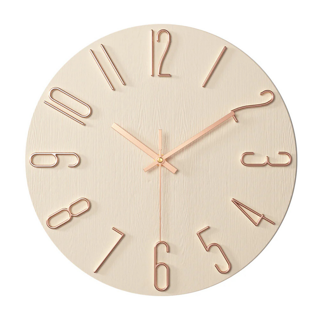 Silent 30cm Wall Clock, Modern Minimalist Quartz Design