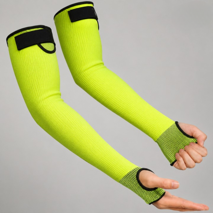 Cut-Resistant Work Arm Sleeves, 40 cm, Hook and Loop