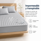 Quilted Water-Resistant Mattress Protector, Fits 30cm Depth