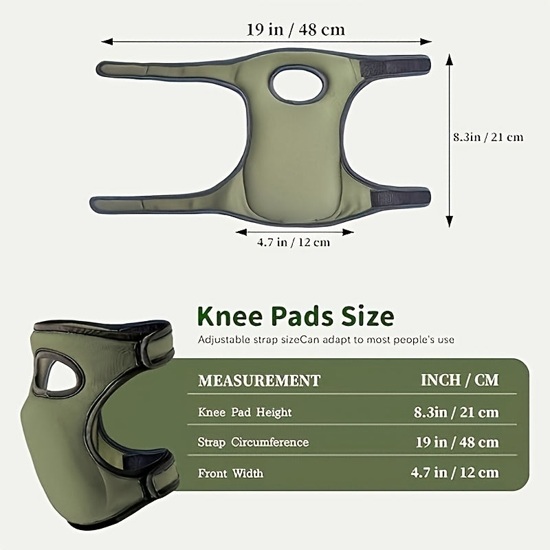 Ergonomic Knee Pads with Adjustable Straps for Gardening