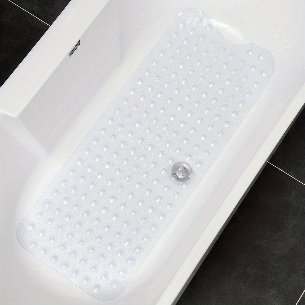 Extra-Long Non-Slip Bath Mat with Suction Cups, 101 x 40cm