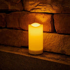 Flameless LED Candles with Dripping Wax Effect, Five Sizes