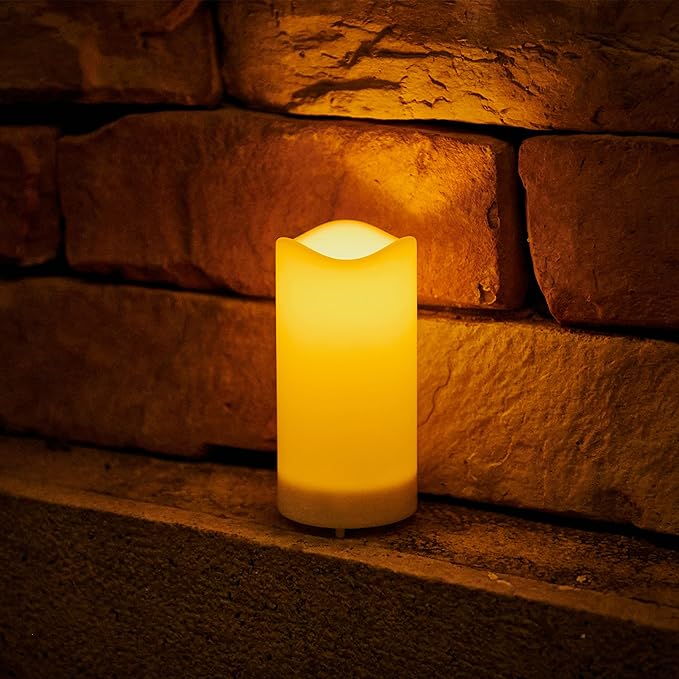Flameless LED Candles with Dripping Wax Effect, Five Sizes