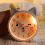 Silent Children's Alarm Clock with Night Light, Rabbit Design