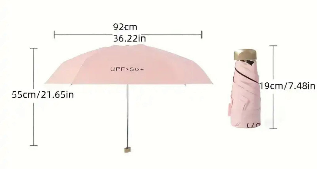 Compact Windproof Travel Umbrella with UV Coating