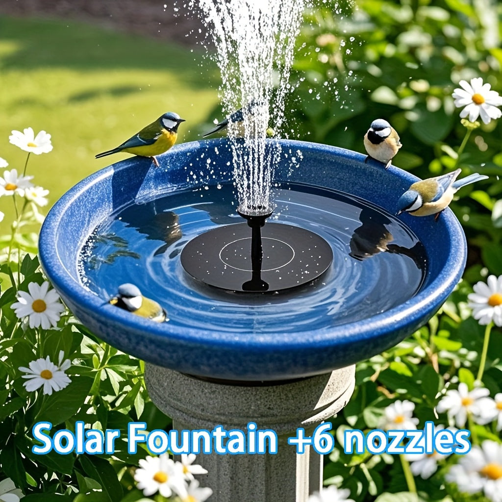 Floating Solar Garden Fountain with 6 Spray Nozzles