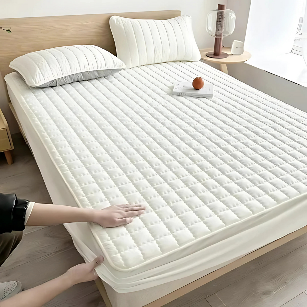 Quilted Water-Resistant Mattress Protector, Fits 30cm Depth