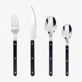 24-Piece Stainless Steel Cutlery Set with Coloured Handles