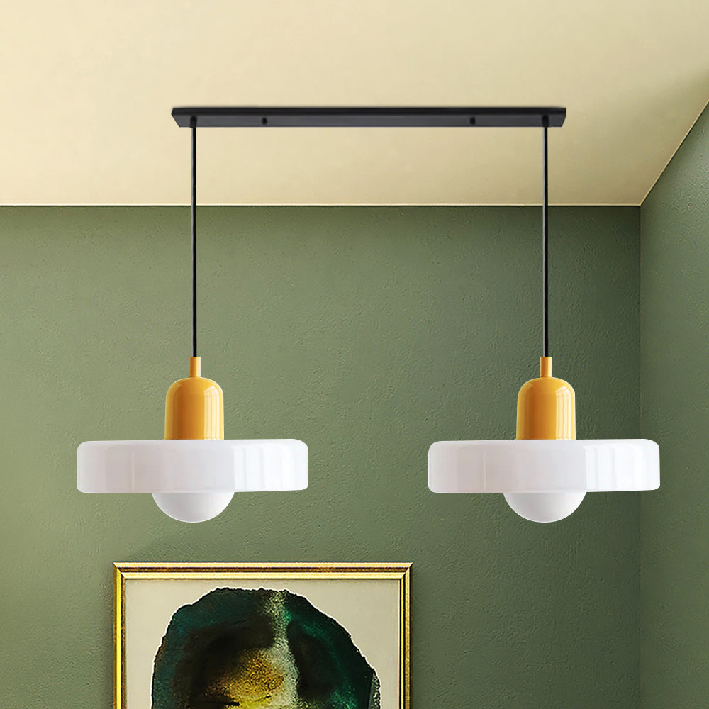 Double Glass Pendant Light 35 cm with G9 Fitting, Modern