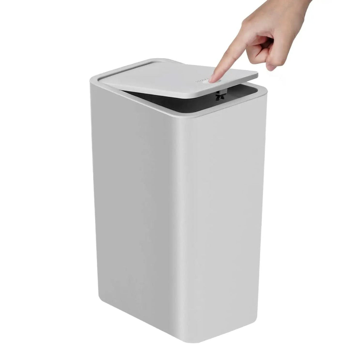 Slim 10L Push-Button Bin with Lid, Odour Sealing
