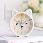 Silent Children's Alarm Clock with Night Light, Rabbit Design