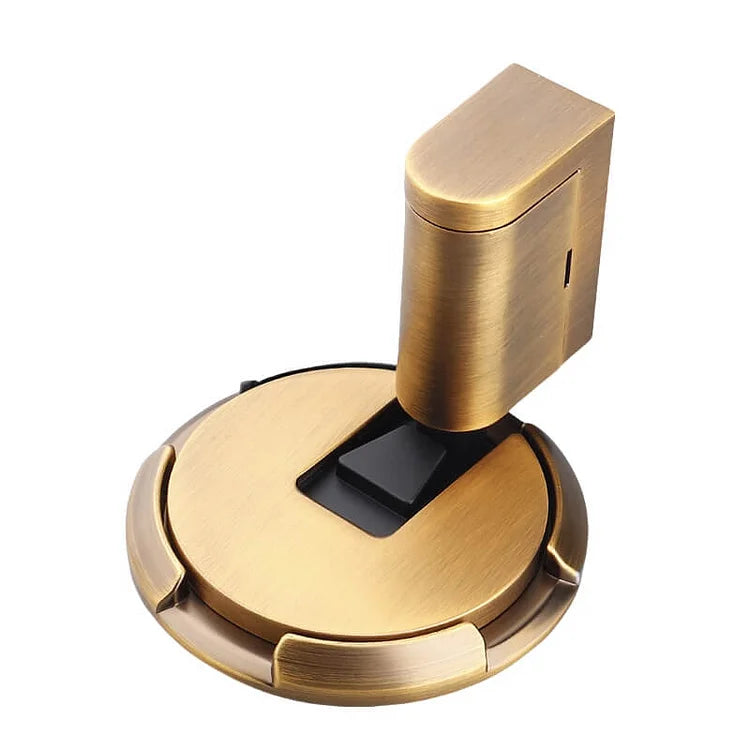 Push-Lock Floor Door Stop in Zinc Alloy, Six Finishes