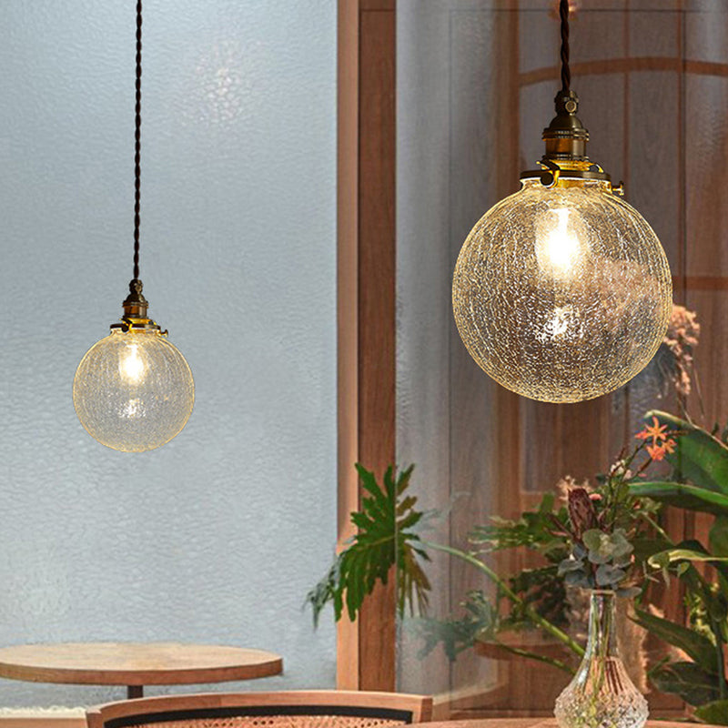 Clear Cut Glass Pendant Light, Scandinavian Retro Style, E27